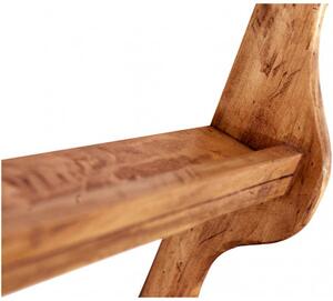 Piattaia Country in legno massello di tiglio finitura naturale L84xPR12xH68 cm. Made in Italy