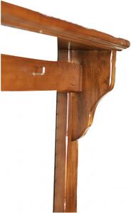 Attaccarame in legno massello di tiglio finitura noce L85xPR14xH103 cm. Made in Italy