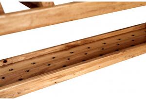 Piattaia Country in legno massello di tiglio finitura naturale L80xPR28xH60 cm. Made in Italy