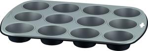 LAGOSTINA Stampo per Dolci Muffin Antiaderente 12 Posti 24 x 24 cm colore Grigio - Gustosa