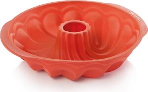 Tescoma Stampo in Silicone per Dolci Ciambella Antiaderente Scanalata 24 cm colore Arancione - Delicia SiliconPRIME