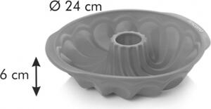 Tescoma Stampo in Silicone per Dolci Ciambella Antiaderente Scanalata 24 cm colore Arancione - Delicia SiliconPRIME