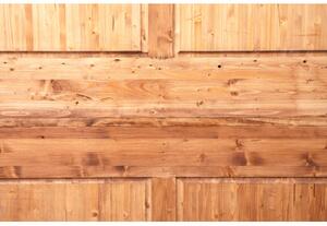 Credenza Country in legno massello di tiglio finitura naturale L142xPR50xH225 cm. Made in Italy