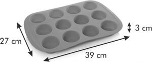 Tescoma Stampo in Silicone per Dolci Muffin 12 Posti 39 x 27 cm colore Arancione - Delicia SiliconPRIME