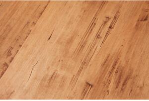 Tavolo da fumo Country in legno massello di tiglio struttura bianca anticata piano finitura naturale. Made in It