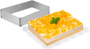 Tescoma Stampo per Dolci Torta in Acciaio Inox Rettangolare Regolabile 50 x 34 cm colore Inox - Delicia