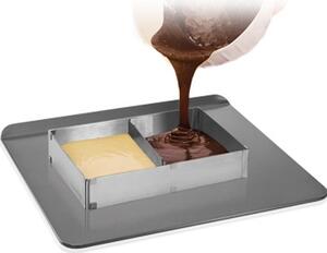 Tescoma Stampo per Dolci Torta in Acciaio Inox Rettangolare Regolabile 50 x 34 cm colore Inox - Delicia