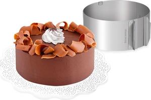 Tescoma Stampo per Dolci Torta in Acciaio Inox Rotondo Regolabile 16 cm colore Inox - Delicia