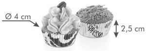 Tescoma Stampo per Dolci Pirottini Set 100 Pezzi 4 cm - Delicia