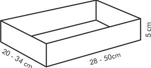 Tescoma Stampo per Dolci Torta in Acciaio Inox Rettangolare Regolabile 50 x 34 cm colore Inox - Delicia