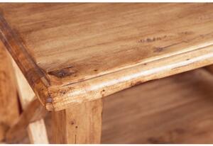 Comodino Country in legno massello di tiglio finitura naturale L56xPR36xH66 cm. Made in Italy