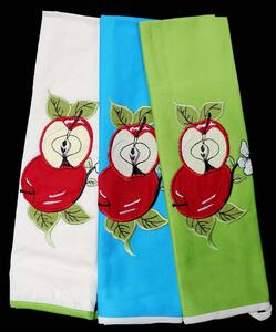 Blanco Raya Strofinaccio Cucina in Cotone Set 6 Canovacci con bordo applicato fantasia Mele - 1033