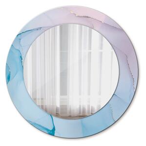 Specchio rotondo stampato Texture di marmo moderna fi 50 cm