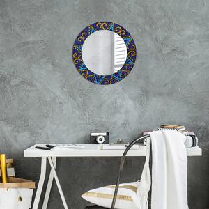 Specchio rotondo stampato Composizione decorativa fi 50 cm