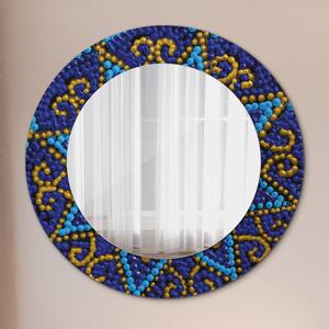 Specchio rotondo stampato Composizione decorativa fi 50 cm
