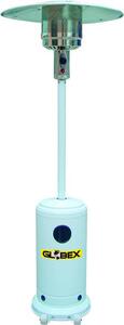 Globex Stufa a Gas per Bombola GPL da Esterno Fungo Riscaldante Potenza 13 kW Riflettore 82 cm Altezza 222 cm colore Bianco - HSS-A-(PC) Zeus