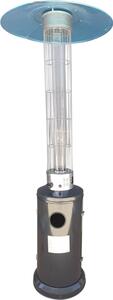 Kasart Stufa a Gas per Bombola GPL da Esterno Infrarossi Fungo Riscaldante Potenza 12,5 kW colore Grigio - EBL-GREY