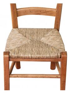 Sedia baby in legno massello di faggio con seduta in paglia L30xPR29xH50 cm Made in Italy