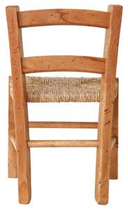 Sedia baby in legno massello di faggio con seduta in paglia L30xPR29xH50 cm Made in Italy