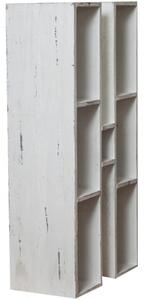 Bacheca a forma di lettera H in legno bianco anticato L30xPR18xH63 cm