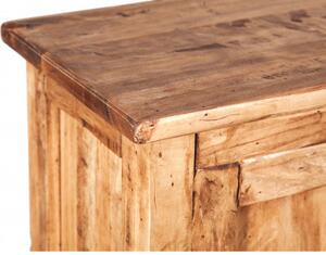 Stipetto Country in legno massello di tiglio finitura naturale L68xPR25xH98 cm. Made in Italy