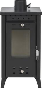 Divina Fire Stufa a Legna in Acciaio Potenza 7,7 kW Volume Riscaldabile 200 m3 33x38,5x74h cm colore Nero - SY097DF17 Matilde