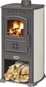 K-Line Stufa a Legna in Acciaio Potenza 7 kW Volume 140 m3 colore Beige - KoralBe