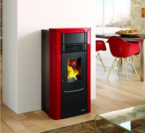 Dal Zotto Stufa a Pellet Canalizzabile 9 kW Capacit serbatoio 15 Kg Volume 230 m con Cromotermostato colore Avorio - Gabry Elite Evo