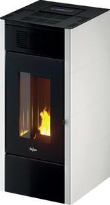 Pegaso Stufa a Pellet Canalizzata 13,7 kW Capacit Serbatoio 23 Kg Volume Riscaldabile 390 m3 con WiFI colore Metallo Bianco - 7023127 Saba 14 T2