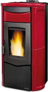 Dal Zotto Stufa a Pellet Idro 14 kW Capacit serbatoio 26 Kg Termostufa Volume 407 m con Cronotermostato colore Bordeaux - Jole Idro 2.0