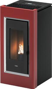 Cadel Stufa a Pellet Ventilata 10,5 kW Capacit Serbatoio 25 Kg Volume Riscaldabile 294 m3 colore Rosso - 7022072 Prince 11