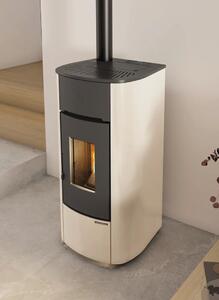 La Nordica-Extraflame Stufa a Pellet Canalizzata 7,5 kW Capacit Serbatoio 15 Kg Volume Riscaldabile 215 m3 colore Avorio - 1294850 MARIELLA PLUS