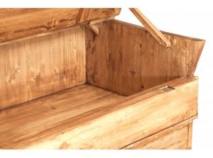 Madia in legno massello di tiglio finitura naturale L100xPR55xH101 cm. Made in Italy