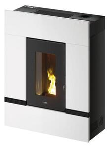Cadel Stufa a Pellet Canalizzata 12 kW Capacit Serbatoio 23 Kg Volume Riscaldabile 342 m3 Classe A+ colore Metallo Bianco - 7023096 MITHOS Plus 12
