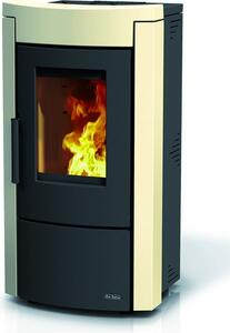 Dal Zotto Stufa a Pellet Idro 12 kW Capacit serbatoio 20 Kg Termostufa Volume 344 m con Cronotermostato colore Avorio - Wanna Idro