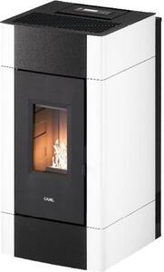 Cadel Stufa a Pellet Canalizzata 8,5 kW Capacit Serbatoio 17 Kg Volume Riscaldabile 238 m3 colore Metallo Bianco - 7025036 CRISTAL Plus 9
