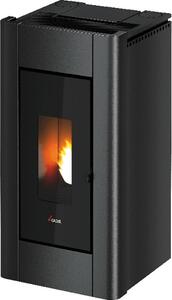 Cadel Stufa a Pellet Canalizzata 10,5 kW Capacit Serbatoio 25 Kg Volume Riscaldabile 294 m3 colore Metallo Antracite - 7022075 Prince Plus 11