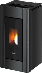 Cadel Stufa a Pellet Ventilata a Camera Stagna 10,5 kW Capacit Serbatoio 25 Kg Volume Riscaldabile 294 m3 con WiFI colore Antracite - 7022070 Prin