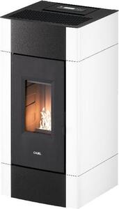 Cadel Stufa a Pellet Ventilata 8,5 kW Capacit Serbatoio 17 Kg Volume Riscaldabile 238 m3 Classa A+ 5 Stelle colore Bianco Cristal 9 T1 - 7025033
