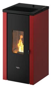 Pegaso Stufa a Pellet Ventilata 7 kW Capacit Serbatoio 12 Kg Volume Riscaldabile 200 m3 Classe A+ colore Rosso - 7024042 VERA 7 UP T2