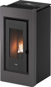 Cadel Stufa a Pellet Ventilata a Camera Stagna 10,5 kW Capacit Serbatoio 25 Kg Volume Riscaldabile 294 m3 con WiFI colore Titanium Inox - 7022074 