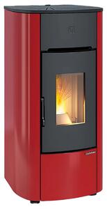 La Nordica-Extraflame Stufa a Pellet Ventilata 7 kW Capacit Serbatoio 15 Kg Volume Riscaldabile 201 m3 colore Bordeaux - 1294801 MARIELLA