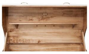Credenza cucina in legno massello di tiglio finitura bianca anticata L130xPR60xH115 cm. Made in Italy