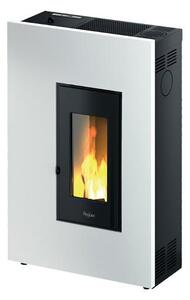Pegaso Stufa a Pellet Ventilata Slim 5,1 kW Capacit Serbatoio 12 Kg Volume Riscaldabile 146 m3 Classe A+ colore Metallo Bianco - 7025144 MADISON 5