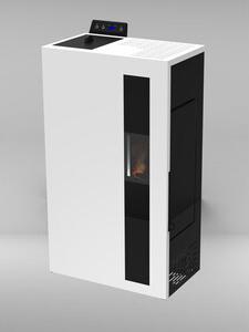 Linea VZ Stufa a Pellet Ventilata Slim 4,9 kW Capacit Serbatoio 9 Kg Volume Riscaldabile 132 m3 colore Bianco - 52076 BRONTE 5