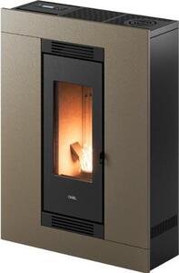 Cadel Stufa a Pellet Ventilata a Camera Stagna 8,5 kW Capacit Serbatoio 15 Kg Volume Riscaldabile 238 m3 con WiFi colore Light Bronze - 7023041 Lu