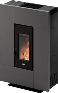 Cadel Stufa a Pellet Ventilata a Camera Stagna 6,9 kW Capacit Serbatoio 12 Kg Volume Riscaldabile 197 m3 colore Metallo Antracite - 7025073 Grace 
