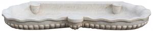 Vasca smerlata in marmo bianco L120xPR56xH15 cm