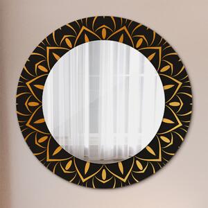 Specchio tondo con decoro Golden mandala fi 50 cm
