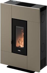 Cadel Stufa a Pellet Ventilata a Camera Stagna 6,9 kW Capacit Serbatoio 12 Kg Volume Riscaldabile 197 m3 colore Metallo Light Bronze - 7025076 Gra